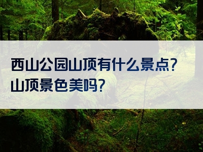 西山公园山顶有什么景点？山顶景色美吗？