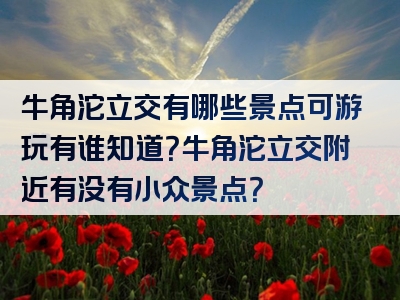 牛角沱立交有哪些景点可游玩有谁知道？牛角沱立交附近有没有小众景点？