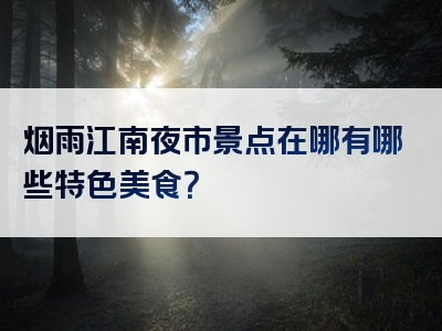 烟雨江南夜市景点在哪有哪些特色美食？