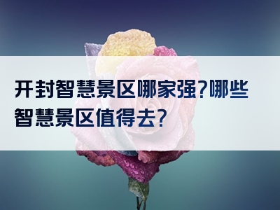 开封智慧景区哪家强？哪些智慧景区值得去？