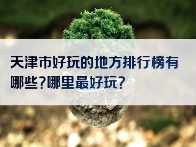 天津市好玩的地方排行榜有哪些？哪里最好玩？
