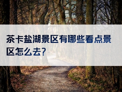 茶卡盐湖景区有哪些看点景区怎么去？