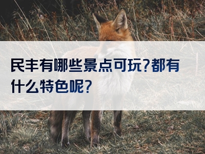 民丰有哪些景点可玩？都有什么特色呢？