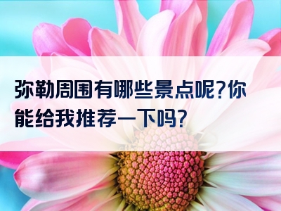 弥勒周围有哪些景点呢？你能给我推荐一下吗？