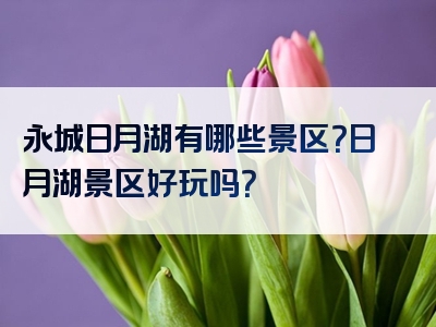 永城日月湖有哪些景区？日月湖景区好玩吗？