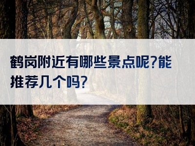 鹤岗附近有哪些景点呢？能推荐几个吗？