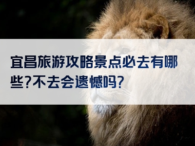 宜昌旅游攻略景点必去有哪些？不去会遗憾吗？