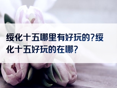 绥化十五哪里有好玩的？绥化十五好玩的在哪？