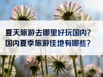 夏天旅游去哪里好玩国内？国内夏季旅游佳地有哪些？