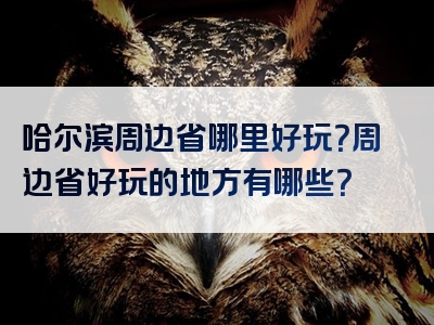 哈尔滨周边省哪里好玩？周边省好玩的地方有哪些？