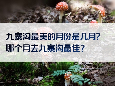 九寨沟最美的月份是几月？哪个月去九寨沟最佳？