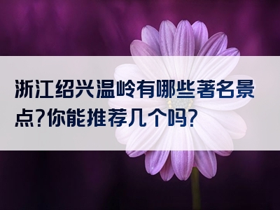浙江绍兴温岭有哪些著名景点？你能推荐几个吗？