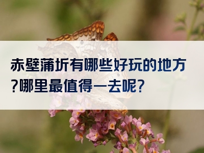 赤壁蒲圻有哪些好玩的地方？哪里最值得一去呢？