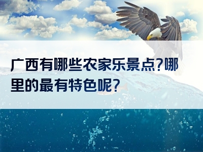 广西有哪些农家乐景点？哪里的最有特色呢？