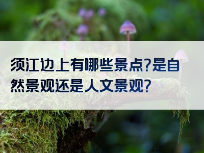 须江边上有哪些景点？是自然景观还是人文景观？