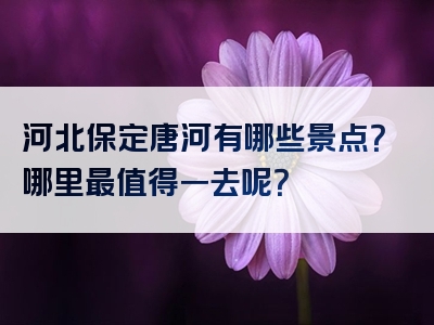 河北保定唐河有哪些景点？哪里最值得一去呢？