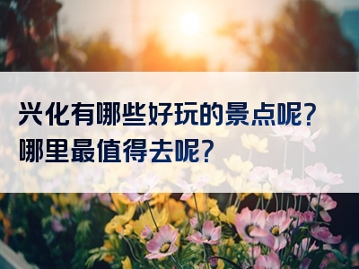 兴化有哪些好玩的景点呢？哪里最值得去呢？
