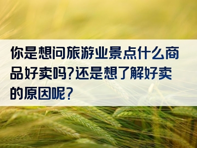 你是想问旅游业景点什么商品好卖吗？还是想了解好卖的原因呢？