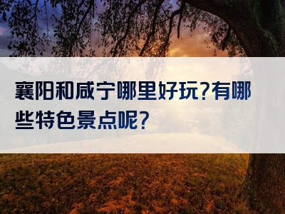 襄阳和咸宁哪里好玩？有哪些特色景点呢？