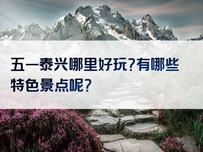 五一泰兴哪里好玩？有哪些特色景点呢？