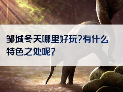 邹城冬天哪里好玩？有什么特色之处呢？