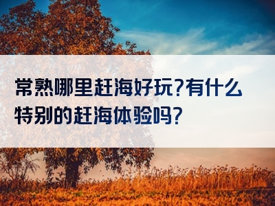 常熟哪里赶海好玩？有什么特别的赶海体验吗？
