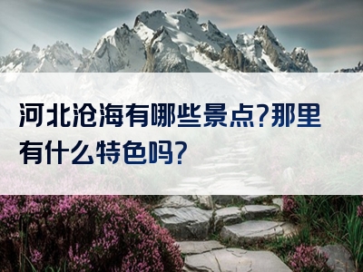 河北沧海有哪些景点？那里有什么特色吗？