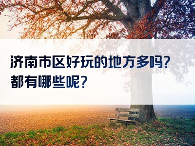 济南市区好玩的地方多吗？都有哪些呢？