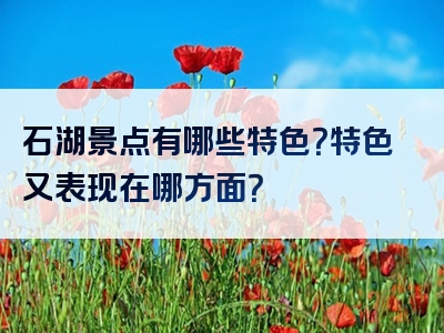 石湖景点有哪些特色？特色又表现在哪方面？