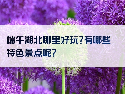 端午湖北哪里好玩？有哪些特色景点呢？