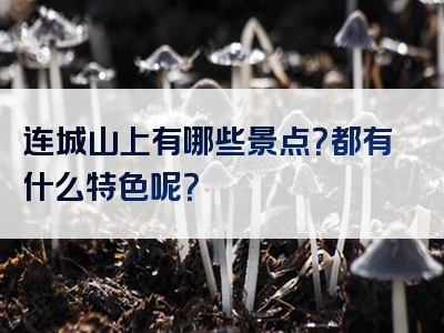 连城山上有哪些景点？都有什么特色呢？