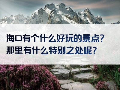 海口有个什么好玩的景点？那里有什么特别之处呢？
