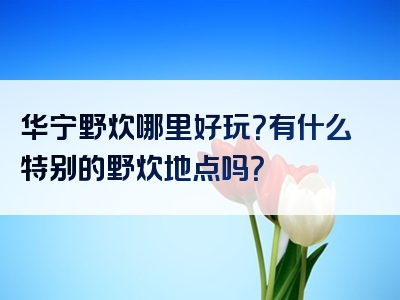 华宁野炊哪里好玩？有什么特别的野炊地点吗？