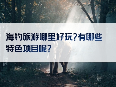 海钓旅游哪里好玩？有哪些特色项目呢？