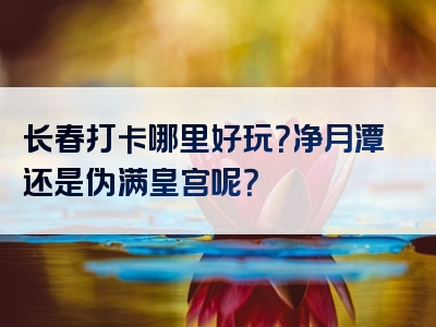长春打卡哪里好玩？净月潭还是伪满皇宫呢？