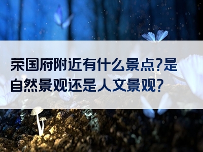 荣国府附近有什么景点？是自然景观还是人文景观？