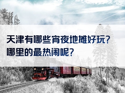 天津有哪些宵夜地摊好玩？哪里的最热闹呢？