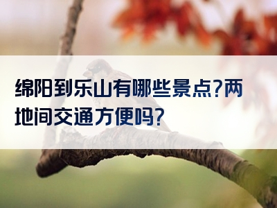 绵阳到乐山有哪些景点？两地间交通方便吗？