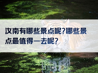 汝南有哪些景点呢？哪些景点最值得一去呢？