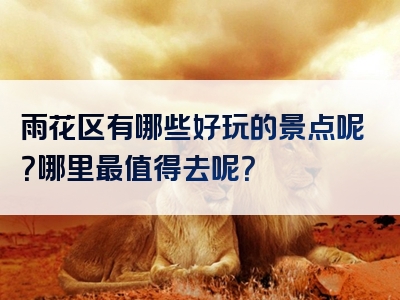 雨花区有哪些好玩的景点呢？哪里最值得去呢？