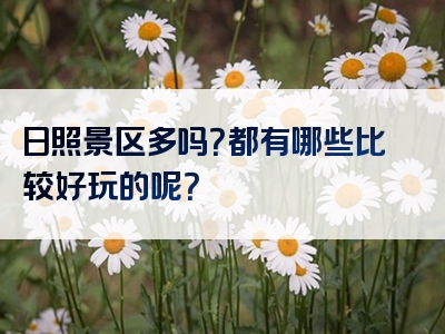 日照景区多吗？都有哪些比较好玩的呢？