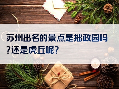 苏州出名的景点是拙政园吗？还是虎丘呢？