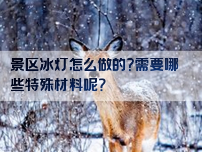 景区冰灯怎么做的？需要哪些特殊材料呢？